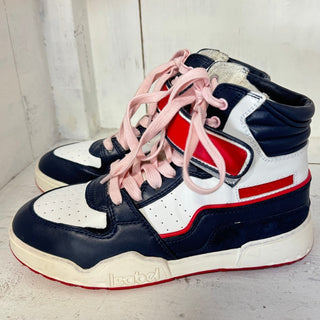 Isabel Marant Étoile Alsee Panelled Hi-Top Sneakers Navy/Flame Red/Off White 37