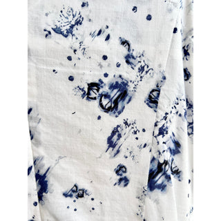 Rebecca Taylor Sleeveless Floral Print Bow Mini Dress Blue White Women's  US 2