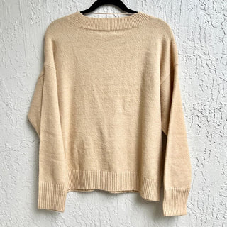 NWT Sanctuary Long Sleeve Ribbed Knit Pullover Sweater Beige Women's Size Medium