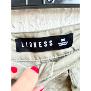 Lioness Miami Vice Mid-Rise Wide Leg Cargo Pants Light Khaki Women's Size XS