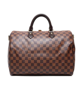 Louis Vuitton Damier Ebene Speedy Tote Bag Brown Womens Large Size 35