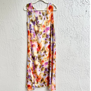 $465 Momoni Sleeveless 100% Silk Printed Destin Midi Dress Multicolor FR 40/US 8