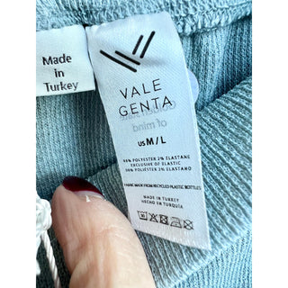 NWT Vale Genta Apres Beach Mesh Kick Flare Leg Pull On Pants Gray Women's M / L