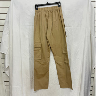 Garota Cotton High Waisted Straight Leg Cargo Utility Pants Tan Women's Size S