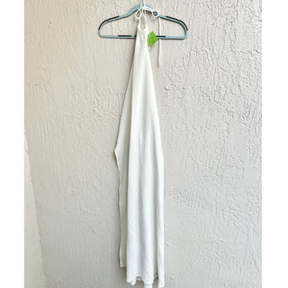 Camila Coelho 100% Cotton Open Back Celene Maxi Slip Dress White Women's Medium