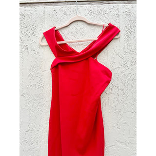 Likely Off The Shoulder Scarlet Darrah Gown Maxi Slit Dress Red Women's Size 4