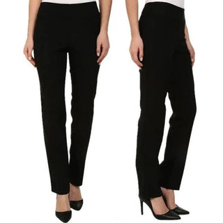 Nic + Zoe Mid Rise Wonder Stretch Pull On Pants Black Women's Size 10