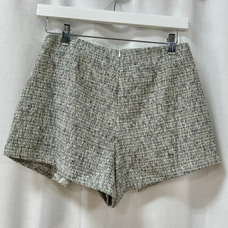 NWT superdown Rosalyn Metallic High Rise Tweed Skort Black/White Women's Size XS