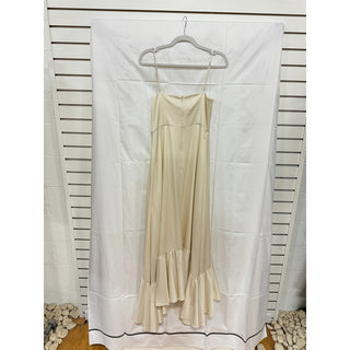 NWT Lovers and Friends Sisa Sleeveless Ruffle Hem Maxi Dress Ivory Womens Size M