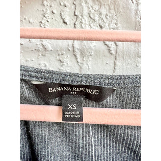 NWT Banana Republic Off The Shoulder Ribbed Knit Pullover Top Gray Women's XS