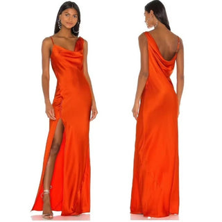 NWT Jay Godfrey Sleeveless Cowl Neck Justine Maxi Dress Sunkist Women's Size 0