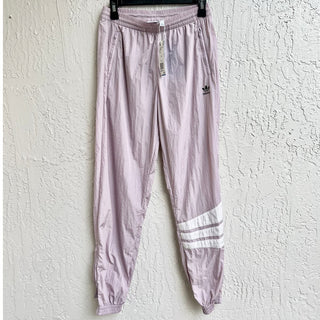 NWT Adidas Original Elastic Waist Cuffed Jogger Pants Purple Women's Size Small