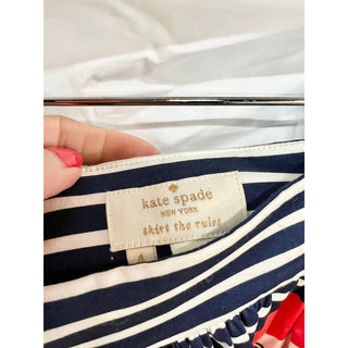 Kate Spade New York Skirt The Rules Striped High Rise A-line Mini Skirt Red US 4