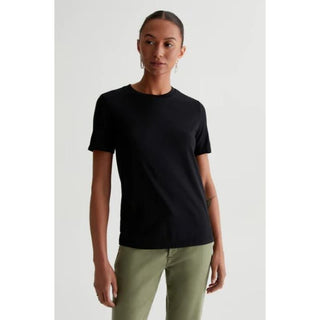 AG Adriano Goldschmied Short Sleeve 100% Cotton T-Shirt Black Women's Size Small