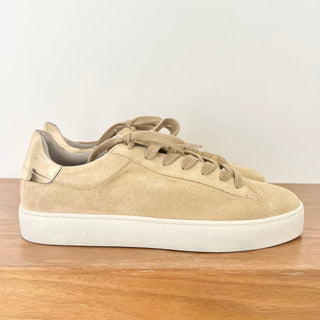 NWT AllSaints Shana Low Top Chunky Sole Suede Sneakers Oak Beige Women's US 11