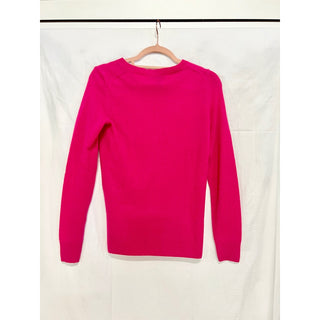 Saks Fifth Avenue Cashmere Long Sleeve Crewneck Pullover Sweater Pink Women's XS