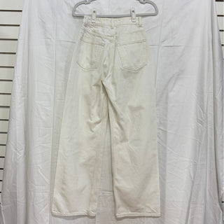 Heavy Manners Cotton High Waisted Straight Leg Denim Jeans White Women's Size 25