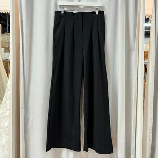 Glassons High Waisted Wide Leg Pleated Trouser Dress Pants Black Women's Size 12