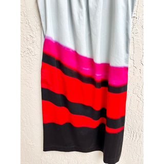 Dries Van Noten Len Lye Striped Dogos Midi Dress Multi Women's Size FR 40 / US 8