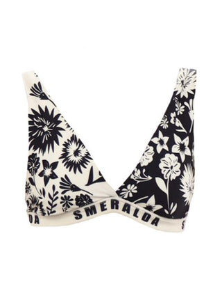 Smeralda Carmen Ela Bikini Top & Carlotta Bikini Bottom Set Black White Womens L