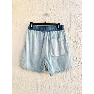 Closed Elastic Waistband Laila Bermuda Pull On Shorts Denim Blue Women's Large