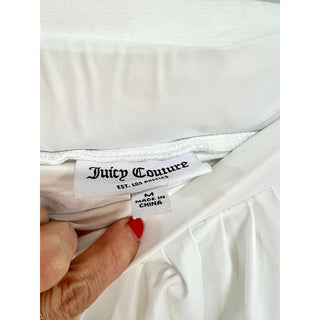 Juicy Couture High Waisted Pleated Skirt Tennis Short Liner White Women's Size M