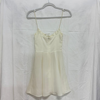 House of CB Araminta Sleeveless Spaghetti Strap Skater Mini Dress White Women XS