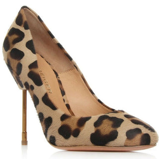 Kurt Geiger Elinda Leopard Cigarette Heels Stiletto Court Pump Brown 36 US 5.5