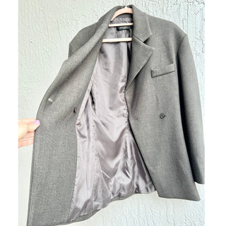 Storets Notch Lapel Double Breasted Blazer Jacket Brown Gray Women's Size S / M