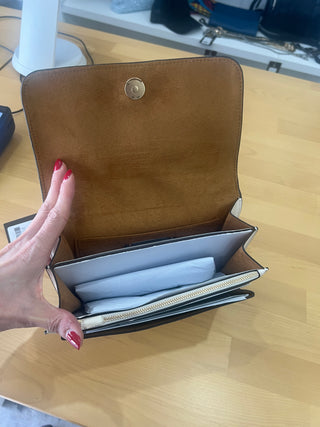 Coach klare cross body leather bag with daisy embroidery