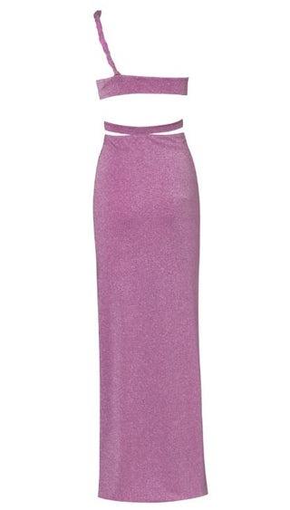 NWT BaoBab Luada Twisted One-Shoulder Maxi Dress Lirio Purple Women's Size Small