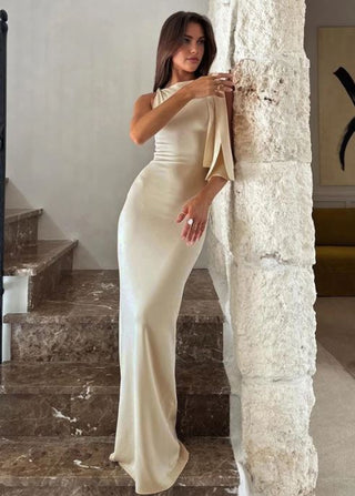 Commense Beloved Knotted Jersey Sleeveless Maxi Dress Apricot Women's – Resale Concierge