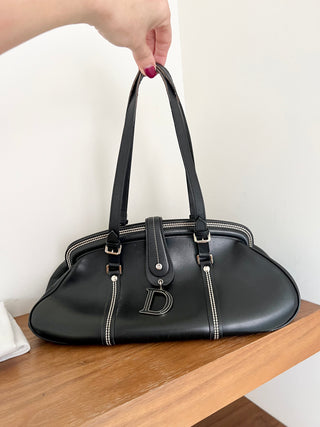 Dior Detectif black leather bag