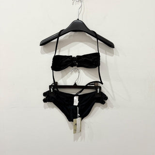 NWT Zimmermann Noir Halter D Ring Bikini Top & Bikini Bottom Swim Set Black US 6