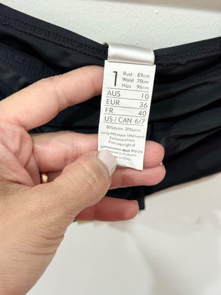 NWT Zimmermann Noir Halter D Ring Bikini Top & Bikini Bottom Swim Set Black US 6