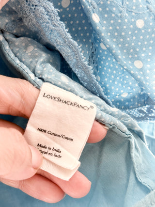 LoveShackFancy matching et top and mini ruffle skirt, S