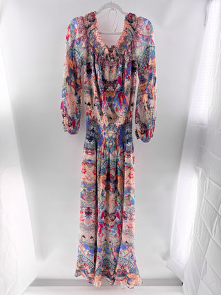 Camilla "Miso In Love" Floral Off-Shoulder Shirred Maxi Dress Multi Women's S