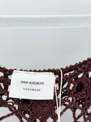 Anna Kosturova handmade crochet cover up dress, XS