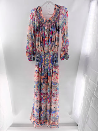 Camilla "Miso In Love" Floral Off-Shoulder Shirred Maxi Dress Multi Women's S