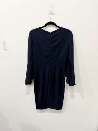 Antonio Melani Bell Sleeve Stretch Above Knee Sheath Dress Navy Blue Women's 4