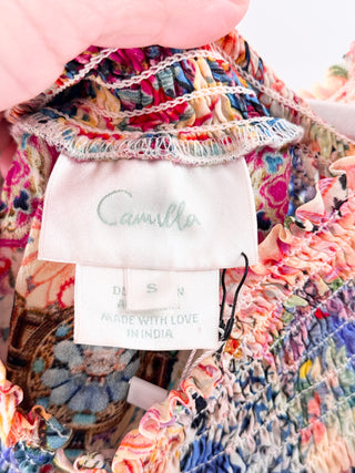 Camilla "Miso In Love" Floral Off-Shoulder Shirred Maxi Dress Multi Women's S