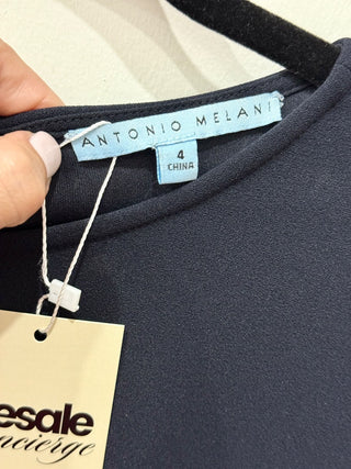 Antonio Melani Bell Sleeve Stretch Above Knee Sheath Dress Navy Blue Women's 4