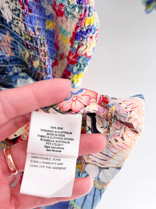 Camilla "Miso In Love" Floral Off-Shoulder Shirred Maxi Dress Multi Women's S