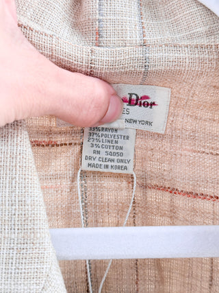 Christian Dior Double Breasted Linin Blazer, 8