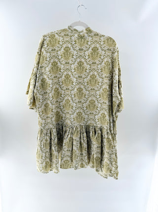 morton mac pattern 100% linen mini dress, petite