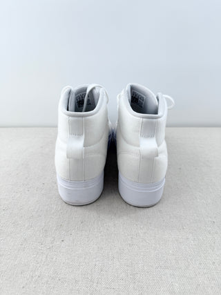 Adidas Originals Nizza Canvas Platform High-Top Trainers Sneakers White Womens 8