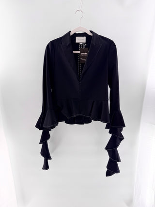 Alexis blazer with ruffle detail sleeves, S