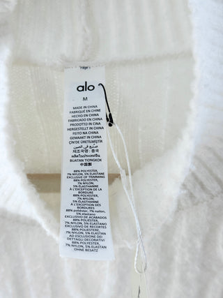 ALO cable knit crop sweater, M