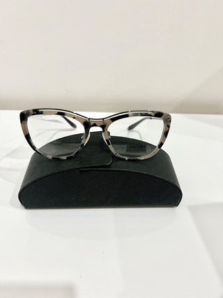 Prada VPR04V Optical Frames Conceptual Cat Eye Eyeglass Grey Havana