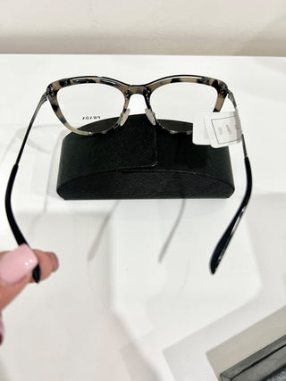 Prada VPR04V Optical Frames Conceptual Cat Eye Eyeglass Grey Havana